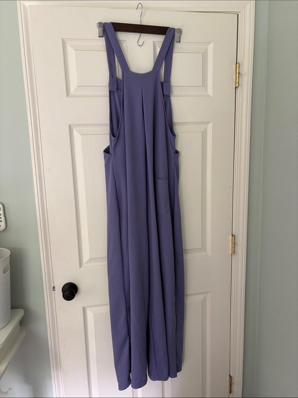 Halara Lavender Wide-Leg Jumpsuit with Buttoned Straps - Picture 2 of 3